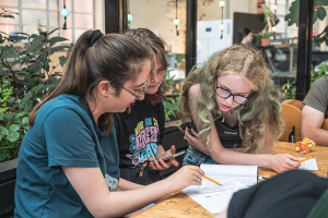 Three teen girls working together | NICRC